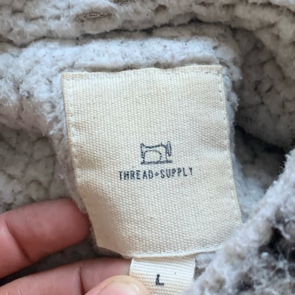 thread & supply sherpa zip up jacket - Picture 3 of 3